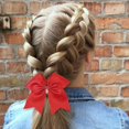 thumbnail image 4 of 2 Piezas Tocado para Señoras Lazo Rojo Grande Elástico Lazo para el Pelo Animadora Accesorios para el Pelo Niñas Fiesta de Navidad, 4 of 5