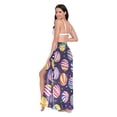 thumbnail image 3 of FORMRS Womens Long Sarong Beach Wrap Semi-Sheer Bikini Skirt Bathing Swimsuit Cover Up, Colorful Candies, 3 of 7