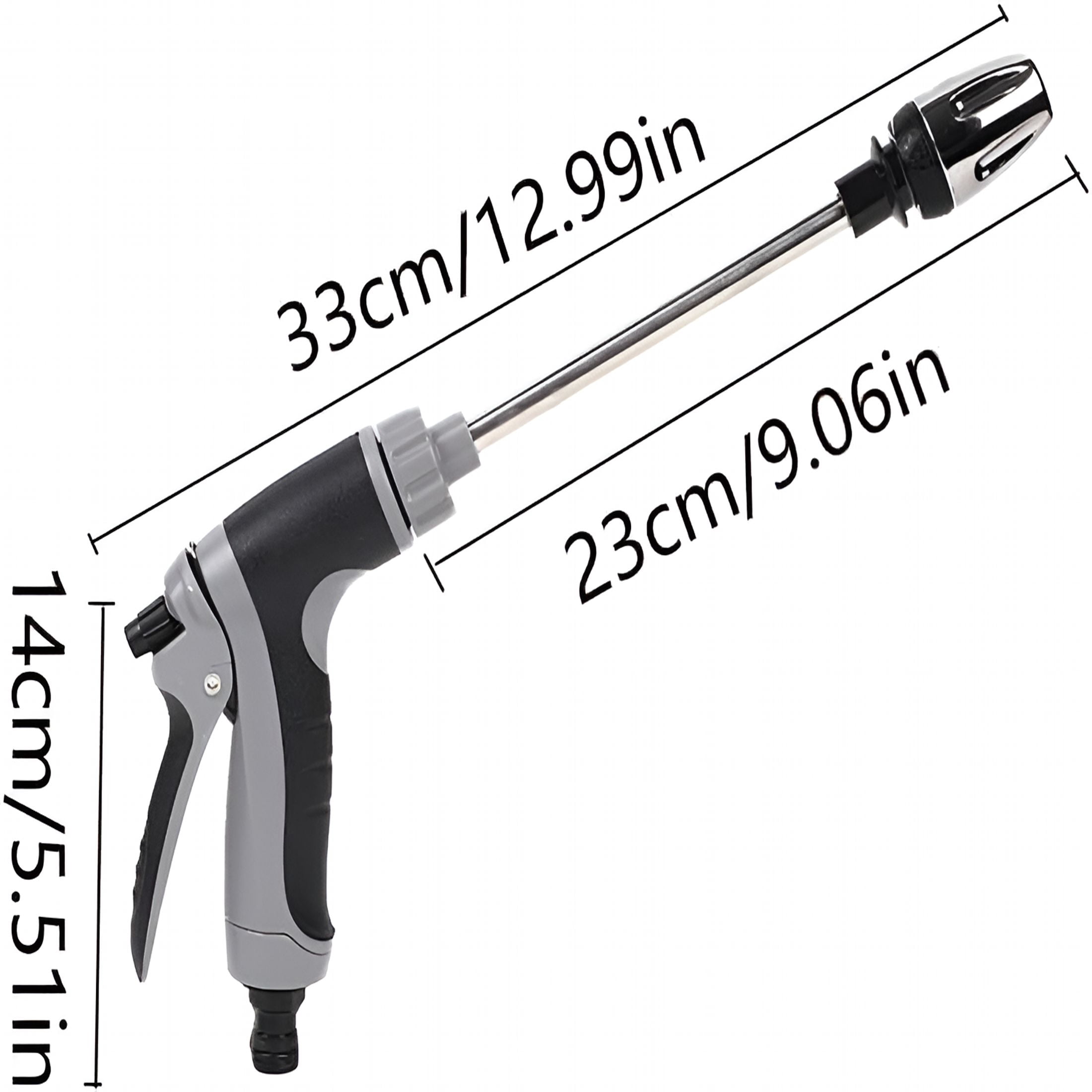 CURYMAY Pressure Washer, Pressure Washer Nozzle, 15x More Powerful Than Hoses, Universal Compatibility, 360° Rotating for Three Spray Modes, Effortless Dirt Removal (Water Gun+Foam Pot+3 Connector)