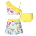 thumbnail image 3 of inhzoy Kids Big Girls 3 Pieces Swimsuits Bikini Bathing Suit Yellow 14, 3 of 5