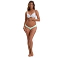 thumbnail image 5 of Unique Bargains Women's Cotton Low Waist Under the Bump Maternity Briefs 2XL Light Green, 5 of 6
