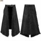 thumbnail image 5 of Falda plisada punk para cosplay, cinturón de cuero gótico para hombre, falda escocesa de guerrero romano medieval, falda de metal asimétrica, disfraz de Halloween negro, 5 of 5