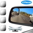 thumbnail image 1 of 4 Pieces Fan-Shaped Automobile Rear Blind Spot Mirror, 360 Degree Rotating Design, Automobile Side Mirror Wide Angle Mirror Safety Convex Rearview Mirror for Car Truck Van (Natural Mirror Color), 1 of 7