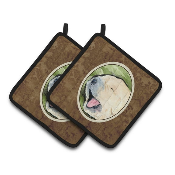 Carolines Treasures SS8717PTHD Golden Retriever Pair of Pot Holders, 7.5HX7.5W, multicolor