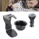 thumbnail image 1 of Herramienta De Afeitado De Barba Con Cuenco Negro, Juego De Afeitado De Barba Con Soporte Para Cepillo, Brocha De Afeitar Para Hombres Y Padres, 1 of 7