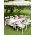 thumbnail image 4 of Outdoor Tablecloth with Umbrella Hole for Patio/Picnic/Party/Camping, Summer Pink Flamingos Waterproof Table Cloth Rectangle Table Cover Washable, Tropical Floral Leaves Cactus (54"x 80"), 4 of 8