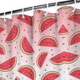 thumbnail image 4 of Summer Party Shower Curtain - Fresh Watermelons Print, Premium Waterproof Fabric with Rust-Resistant Grommets & Included Hooks, 4 of 5