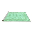 thumbnail image 2 of Ahgly Company Machine Washable Indoor Rectangle Oriental Turquoise Blue Traditional Area Rugs, 5' x 8', 2 of 4