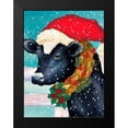 thumbnail image 2 of Korsgaden, Laurie 15x18 Black Modern Framed Museum Art Print Titled - Christmas Cow Vertical, 2 of 5