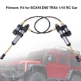 thumbnail image 3 of M Buder 1/10 Amortiguador de Coche RC SCX10 TRX4 Ajustable Metal con Resorte Plateado (10 cm / 3.9 in), 3 of 8