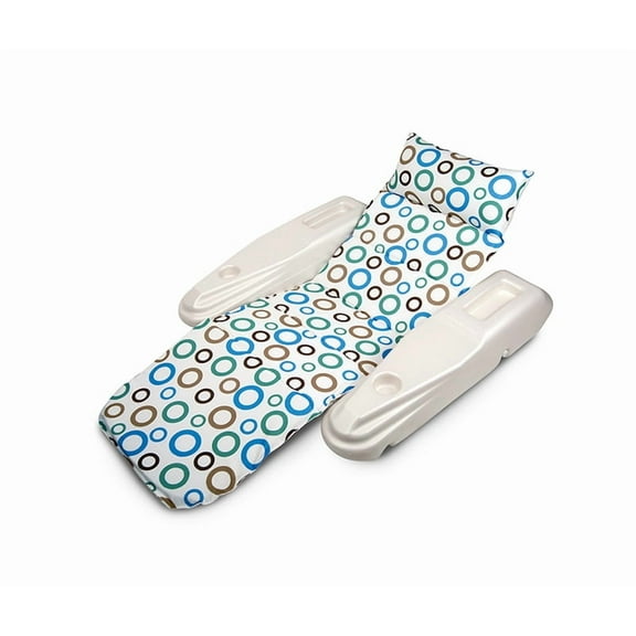 Swim Central 62" Rio Sun Mod Dots Adjustable Floating 1-Person Swimming Pool Chaise Lounge -