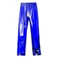 thumbnail image 4 of Business Casual Pants for Men Solid Color Mid Waisted Shiny Metal Shiny Pants Nightclub Loose Fit Pants Trousers 2025 Fall Slacks with Pockets, 4 of 4