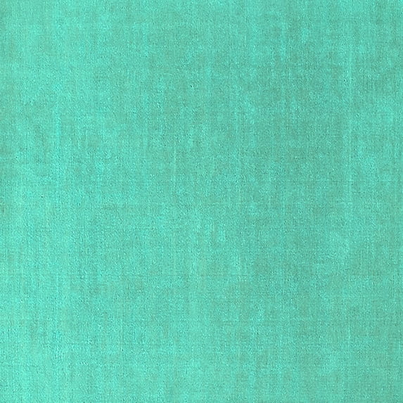 Ahgly Company Indoor Square Solid Turquoise Blue Modern Area Rugs, 6' Square