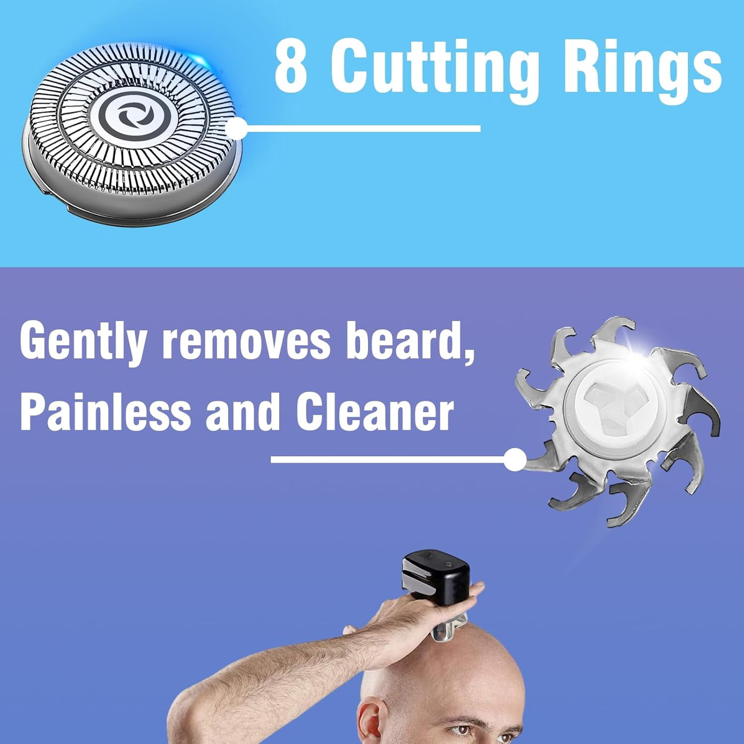 4pcs Shaver Replacement Blades,Compatible with SKUL*L Shaver Pitbull Gold pro Shaver Replacement Blade