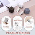 thumbnail image 3 of Uxcell 8Pcs Pesas para Manteles, Colgante de Mármol con Clip de Metal en Forma de Cubo, Blanco, 3 of 6