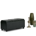 thumbnail image 4 of WyndenHall Franklin Extra Large Rectangular Storage Ottoman with 3 Serving Trays, 4 of 7