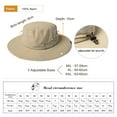thumbnail image 5 of TOP-EX Men's Waterproof Bucket Sun Hat - Wide Brim UV Protection SPF Boonie Cap for Hiking Fishing Beach Safari - Beige M/L, 5 of 9