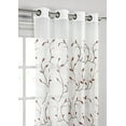 thumbnail image 4 of Grommet Curtain Panel, Embroidered Sheer Extra-Wide, Red 54" x 84", 4 of 7