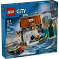 thumbnail image 3 of LEGO City Police Speedboat and Crooks’ Hideout Boat Toy, Fun Gift for Boys, Girls and Kids Ages 6 and Up who Love Pretend Play Toys, Includes a Jet Ski Toy, a Dog Figure and 3 Minifigures, 60417, 3 of 8