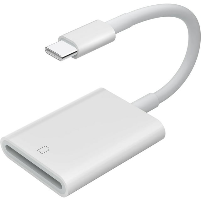 USB C SD Card Reader for iPhone 15/ iPad /Mac/ Galaxy S23 S24/ Type C Phone Tablet, Portable Photography Memory Card Adapter, Plug and Play