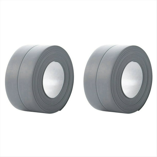 Cinta de Sellado Impermeable, Antimoho, Tira para Puerta de Cocina, Ducha, , Sellador de Baño, 3,2 M X 2,2 Cm, Gris