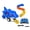 Blue, variant on Tigozz Gray Shark Remote Control Car for Kids Ages 3+, Magnetic Capture RC Toy with 360-Degree Spins, 6 Mini Fish Cars, Lights and Music