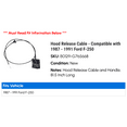 thumbnail image 2 of Hood Release Cable - Compatible with 1987 - 1991 Ford F-250 1988 1989 1990, 2 of 3