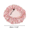 thumbnail image 2 of Unique Bargains 1 Pc Women Flowers Bath Cap for Bathroom Business Travel Pink White, 2 of 4