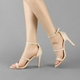 thumbnail image 2 of BLISSFUL STEP Women's Open Toe Triple Straps Stiletto High Heeled Sandals, 2 of 7