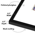 thumbnail image 3 of Americanflat Set of 3 Picture Frames Gallery Wall Frame 1 with 14x18 with 5x7 Mat 1 with 8x10 with 3.5x5 Mat 1 with 11x14 with 4x6 Mat - Black, 3 of 7