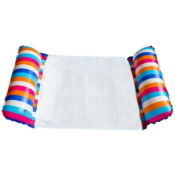 ParentNA Sandwich Net Floating Bed Inflatable Hammock Water Foldable Backrest Floating Bed Water Inflatable Reclining Chair Inflatable Floating Row