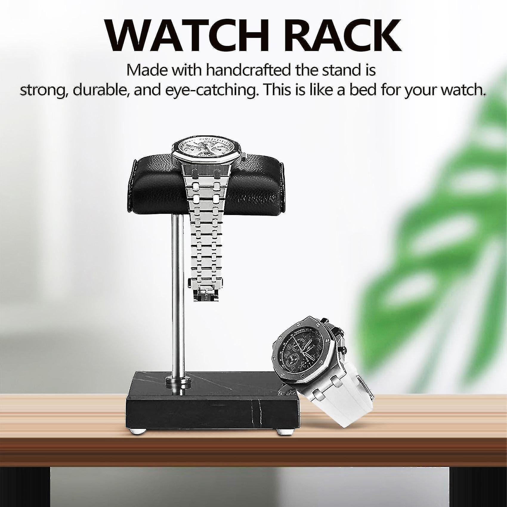 Black Marble Base Watch Stand Metal Rod Belt Watch Display Stand Walmart