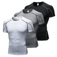thumbnail image 1 of Camisa Pack de 3 camisetas de manga corta para hombre de secado rápido para correr fitness entrenamiento atlético camiseta camiseta básica, 1 of 7
