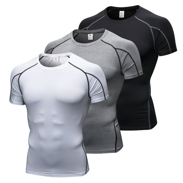 Pack de 3 Camiseta Manga Corta Hombre Quick Dry Running