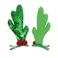 thumbnail image 4 of Unique Bargains 1 Pair Christmas Hair Clips Single Antlers Hairdo Clip for Christmas 1.97"x0.79"x4.72" Green, 4 of 6