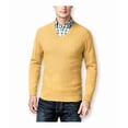 thumbnail image 2 of Club Room Mens Diamond Knit V-Neck Pullover Sweater, Yellow, Medium, 2 of 2
