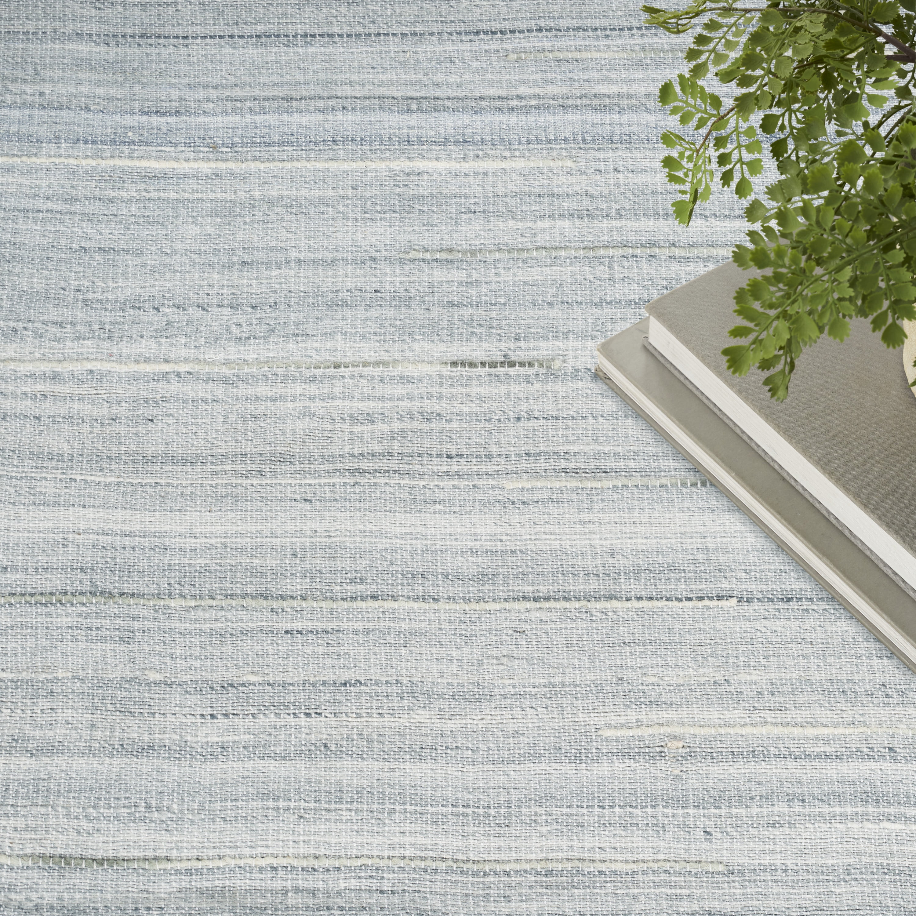 Nourison Interweave Abstract Light Blue 6' x 9' Area Rug, (6x9)