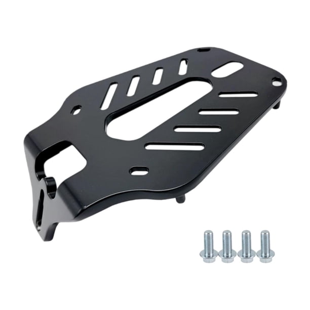 Soporte de extensión para caja trasera de bicicleta eléctrica, base de montaje de aleación de aluminio extendida negro