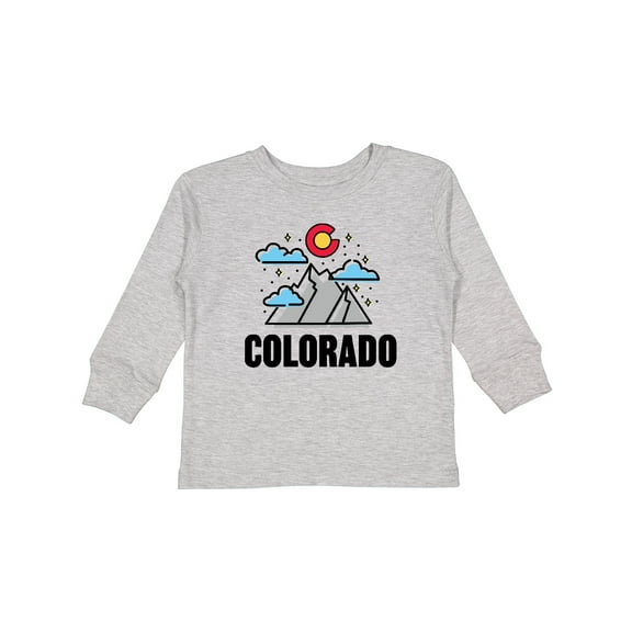 Inktastic Colorado Mountains and Clouds Boys or Girls Long Sleeve Toddler T-Shirt