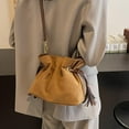 thumbnail image 3 of Shoulder Purse for Women Suede Bucket Bag Small Women's Tote Handbags Brown Cute Shoulder Bag Suede Crossbody Bags, 3 of 7