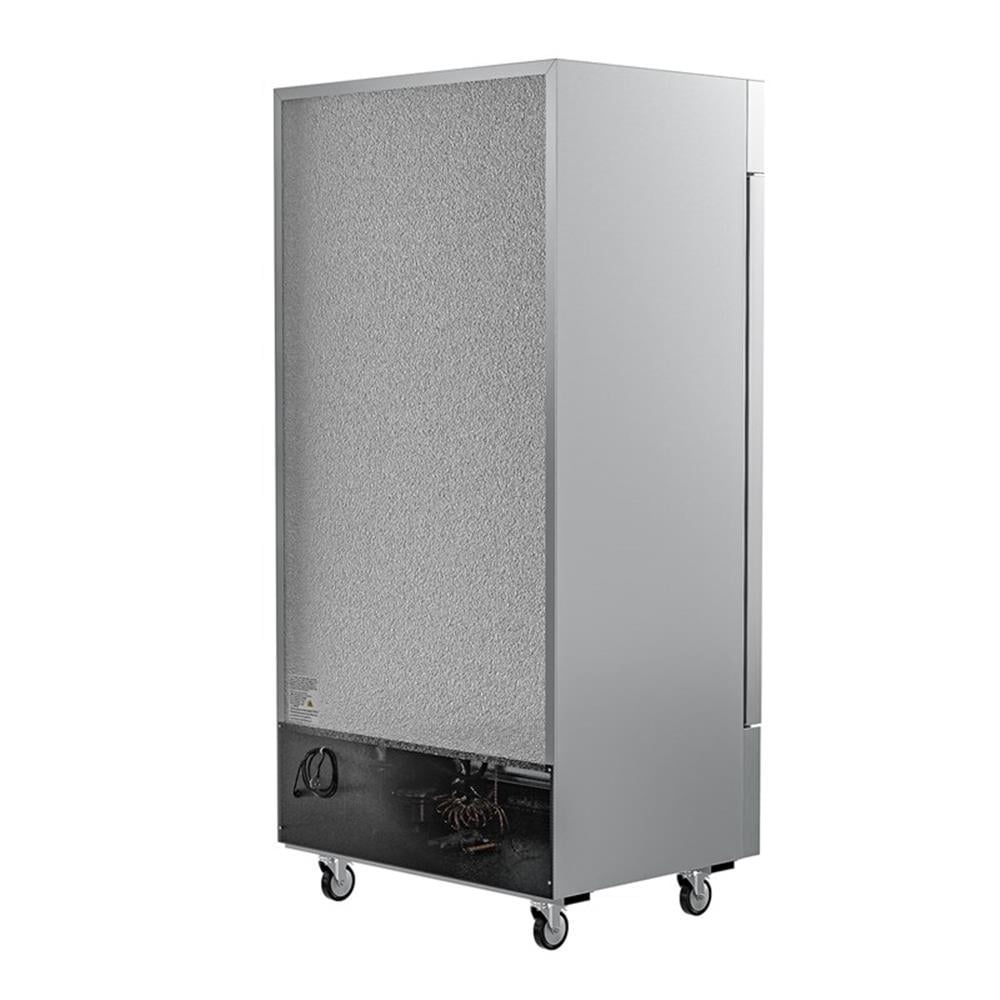 Pemberly Row 39 in. Commercial Stainless Steel 2-Door Reach-In Freezer in Silver