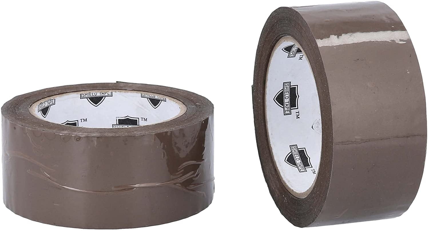 2' x 55 Yards (165 feet) Tan/Brown Carton Sealing Tape Packing Shipping, 1.75 Mil 12 Rolls