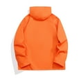 thumbnail image 3 of JTieacloth Men's Fleece Coats Men Solid Color Hooded And Windproof Jacket With Zipper Cardigan Casual And Loose Sports Jacket Orange, 3 of 4