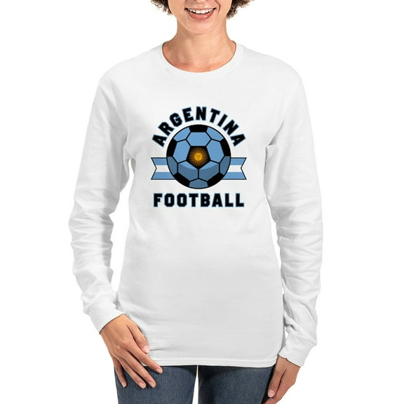 CafePress - Argentina Football Long Sleeve T Shirt - Women's Long Sleeve Graphic Casual T-Shirt