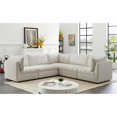 thumbnail image 3 of Meridian Furniture Jacob Sectionnel Modulaire en Velours Crème, 3 of 12