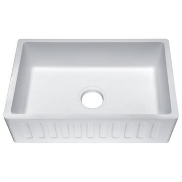 Anzzi K-Az227-1A Roine 32-13/16" Farmhouse Single Basin Solid Stone Composite Kitchen Sink