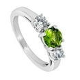 thumbnail image 2 of Women's August Birthstone Ring Green Cubic Zirconia Stainless Steel Band Sizes 3-10 Fantasy Forge Jewelry, 2 of 3