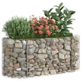 thumbnail image 4 of Cama elevada Gabion VidaXL de hierro galvanizado, 120 x 50 x 50 cm, color plateado, 4 of 9