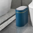 thumbnail image 2 of Inicio Smart Can Creative Washroom Wasebasket Storage Bucket Cubierta de Azul de Gloria Bote de basura inteligente, 2 of 9