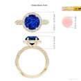 thumbnail image 5 of ANGARA Lab Grown 3.75 Ct Blue Sapphire Engagement Ring in 14K Yellow Gold for Women (Size-9mm) | September Birthstone, Anniversary, Jewelry Gift for Women | Lab Grown Blue Sapphire Ring, 5 of 8